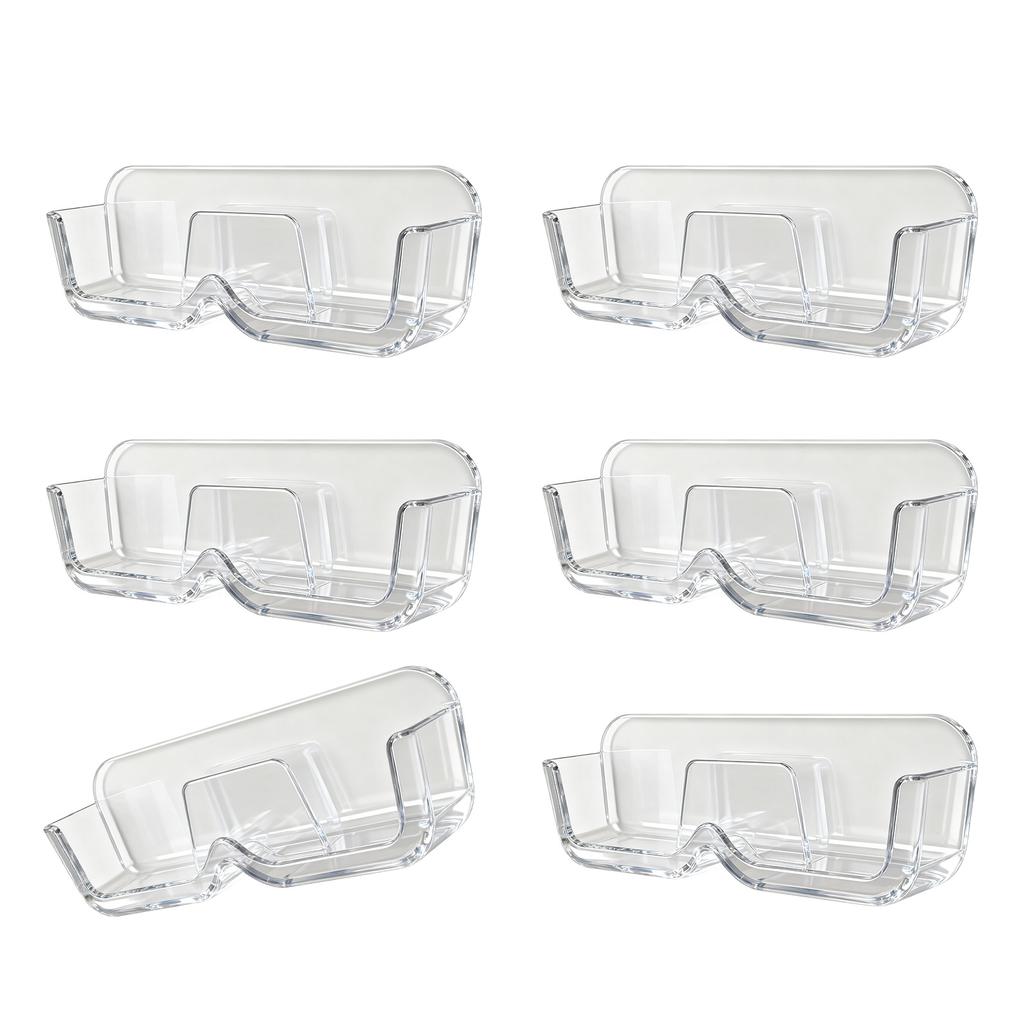 6PCS Plastic Wall Mounted Glasses Storage Case Easy Installation Eyewear Organizing Holder for Sunglasses Display