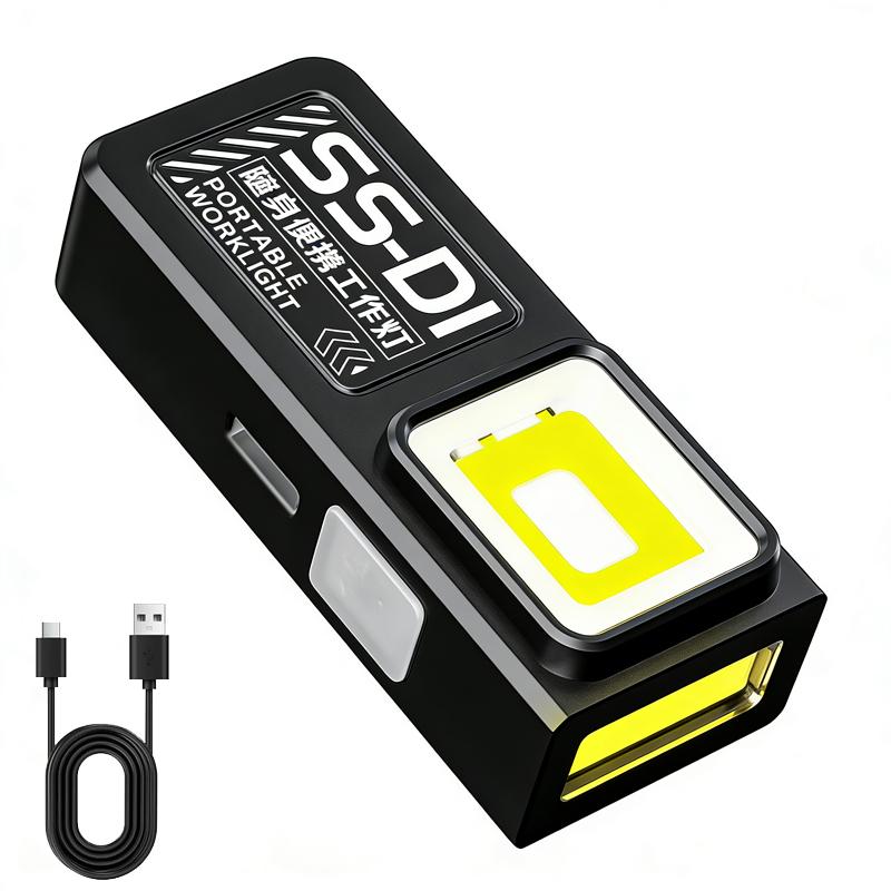 Mini COB LED Flashlight USB C Rechargeable Powerful Work Light with Clip Magnet Waterproof EDC Camping Walking Pocket Lamp