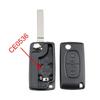 Nøkkelskall fjernkontroll Citroen C2 C3 C4 Berlingo Jumpy CE0536 2 knapper
