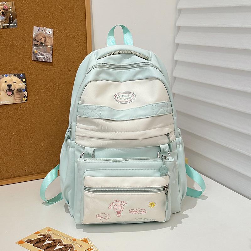 Schoolbag Korean version sweet schoolbag girls junior high school simple versatile large capacity backpack high school female college backpack