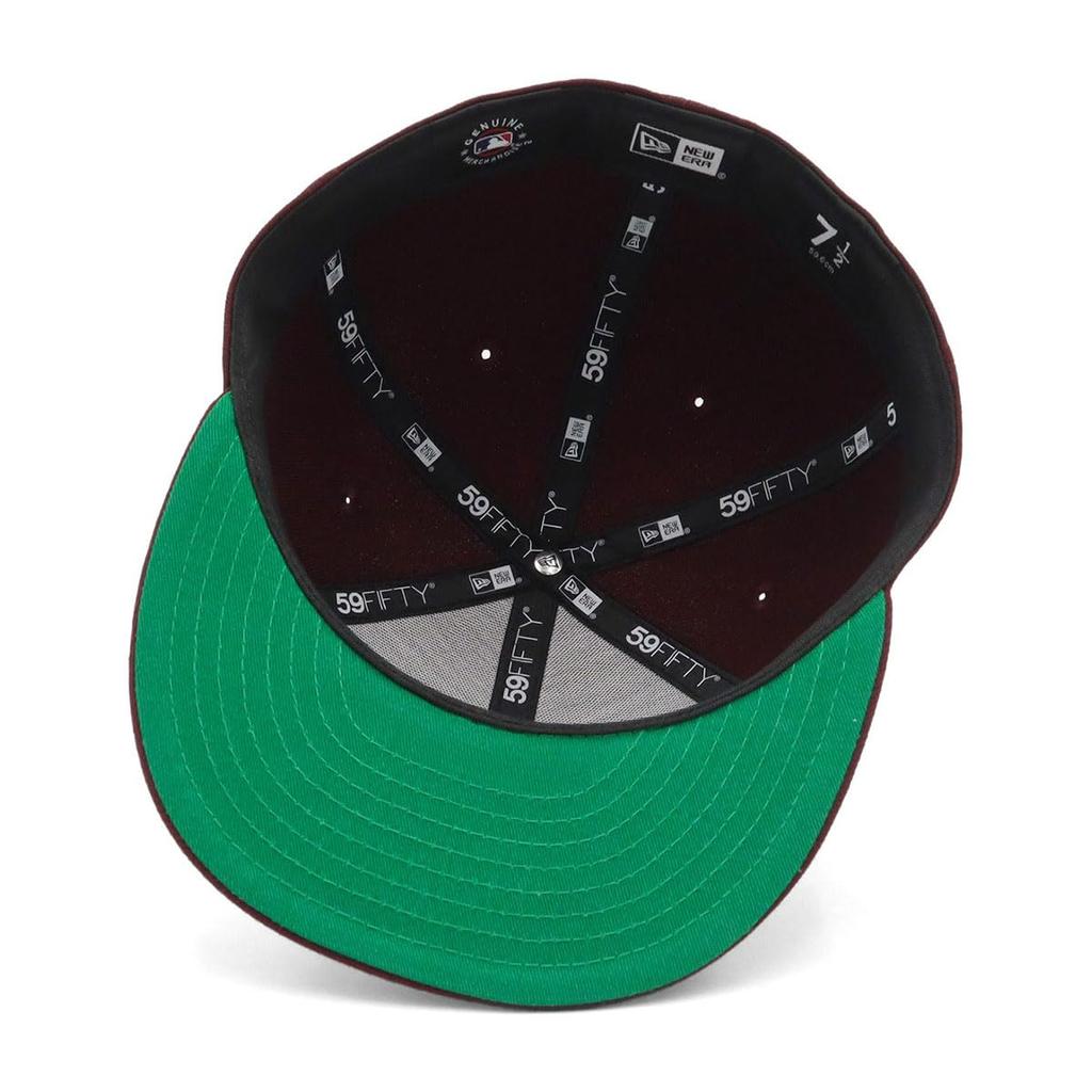 New Era 59FIFTY Los Angeles Dodgers Cap, ONSPOTZ Exclusive, LA Maroon, Size 7 3/8, 59Fifty Up Side Down, MLB Los Angeles Dodgers