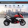 Kids 3-Wheel Electric Motorcycle Ride-On Toy, Red/Black, Ages 3-5