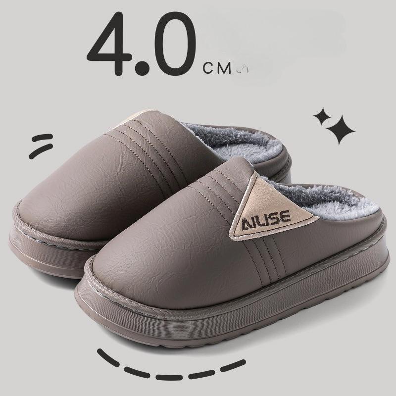 Faux Fur Lined Indoor Slippers EVA Sole