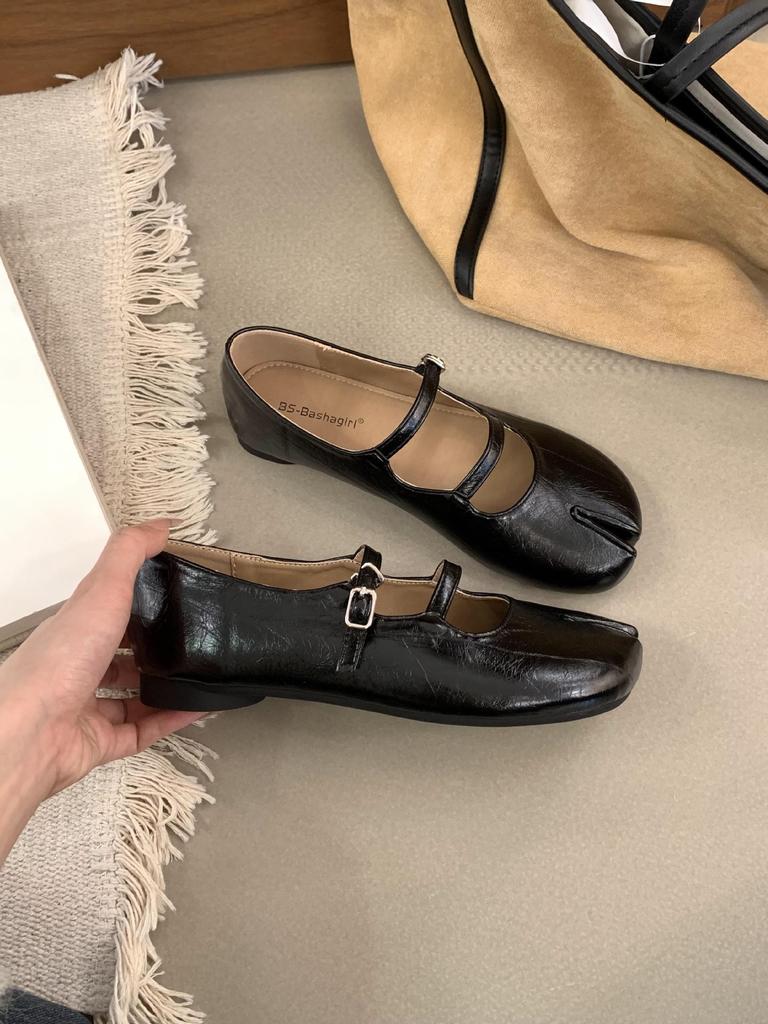 IPPEUM Split Toe Shoes Ballet Flats Buckle Straps 2025 New Summer Mary Janes Ballerinas Zapatos Mujer