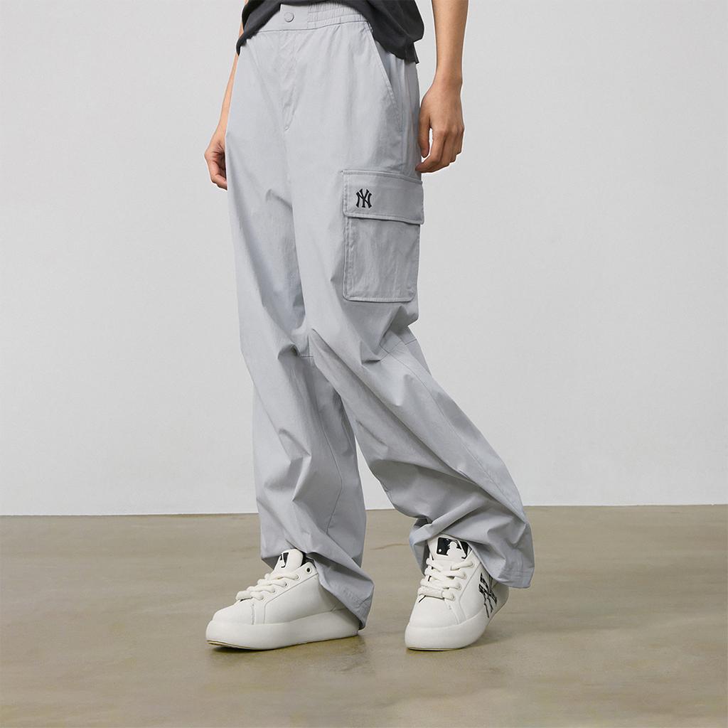 New MLB Chunky Classic Slip Resistant Low Top Skateboard Shoes Unisex Black White 3ASXCBH4N-50BKS