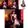 Alice In Wonderland The Red Queen Costume Dress With Polyester Fabric For Halloween Stage Performance Women