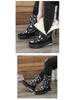Men's Winter Waterproof Non-Slip High Top Snow Boots with Thick Velvet Lining