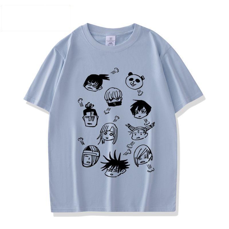 

Anime Gojo Satoru Itadori Yuji Kawaii Print Tshirt Summer Top Short Sleeve Tee Unisexs Clothes Womens Clothing Casual T Shirts 4XL