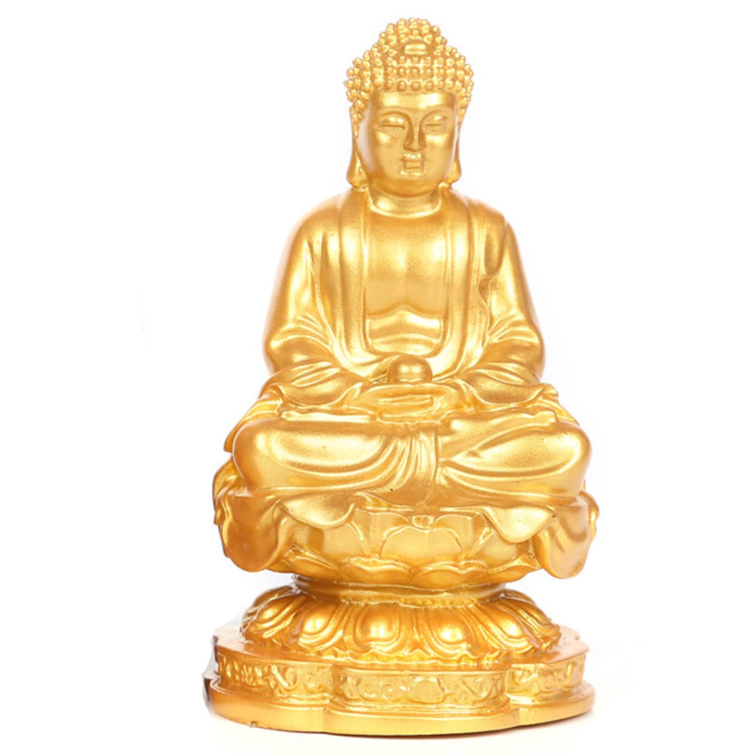 

MYDILI Shaka Nyorai Buddha Statue Figurine Shaka Nyorai Buddha Statue Figure Buddha Buddha Statue Seated Statue Object Protection from Evil Good Luck золотой