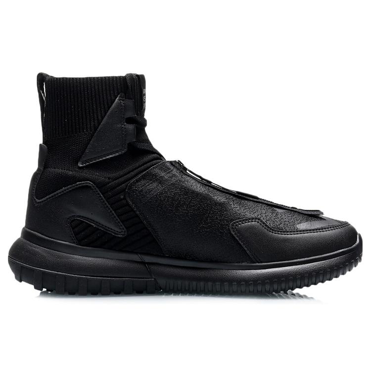 Li Ning CF Textile, Synthetic Leather Lightweight Coverage High top Casual Shoes Men's AGBP071-1