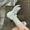 Women's All-match Casual Color Matching Thick Sole Height-enhancing Lightweight Sports Style Drawstring Dad Shoes