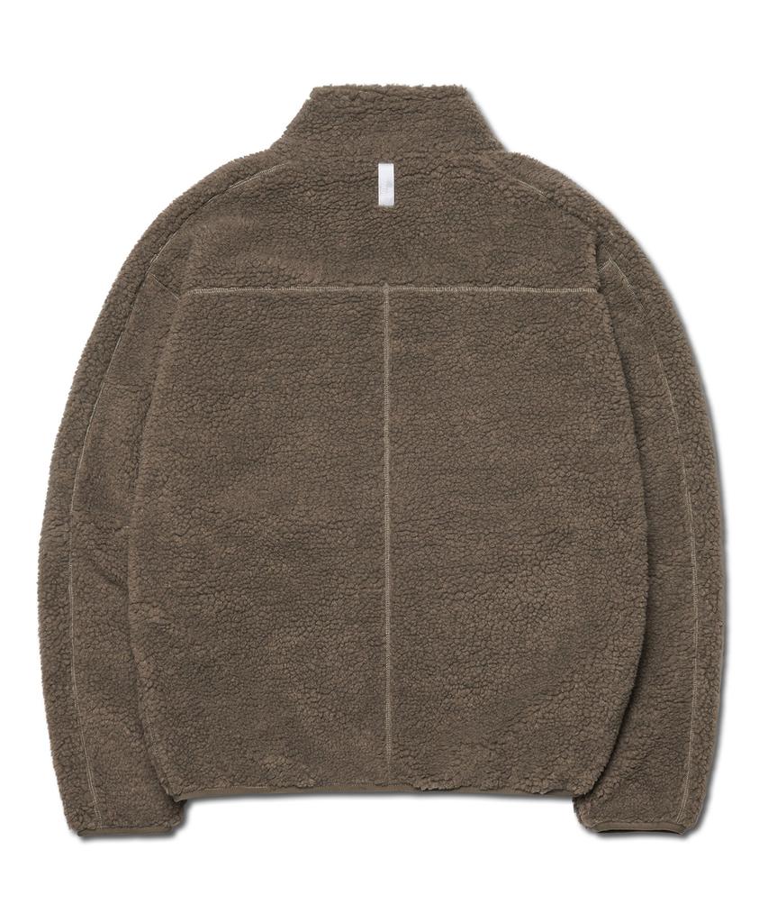 Nomanual Trace Sherpa Fleece Jacket - Khaki Gray