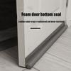 Leather Back Adhesive Door Bottom Sealing Strip Door Seam Windproof Strip Self-adhesive Single Door Bottom Strip Insect  Strip