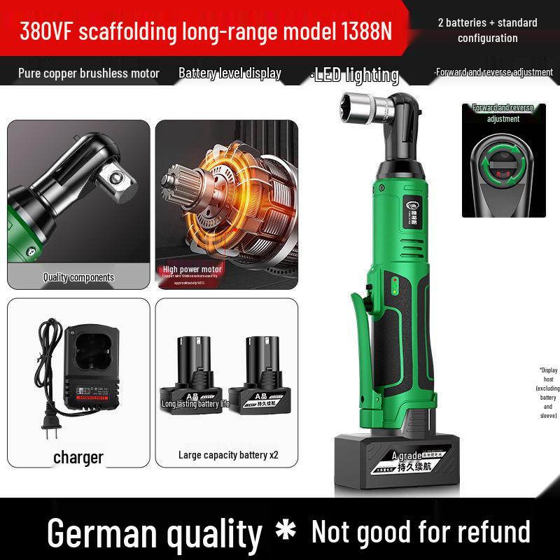 90° Rechargeable Lithium Battery Ratchet Wrench for Auto Repair