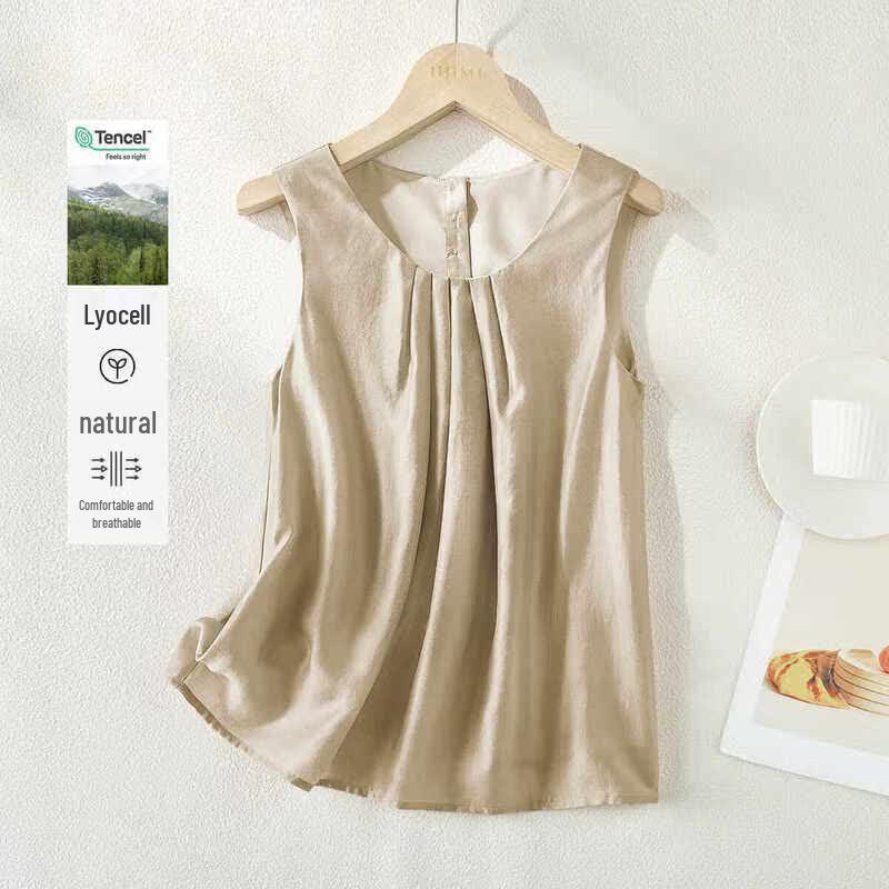 IHIMI Women s Tencel Sleeveless Casual Top M