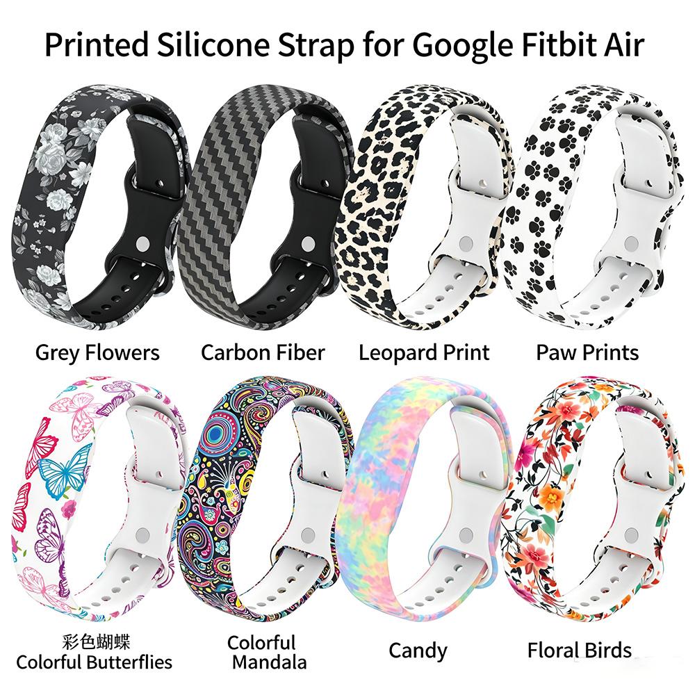 Silicone Strap for Google Fitbit Air Bands Fitness Tracker Replacement Wristband Bracelet Adjustable Loop for Google Fitbit Air