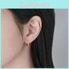 Fashionable Mobius Loop Circle Earrings 925 Silver Korean Style Fresh Sweet Geometric Silver Ear Decorations