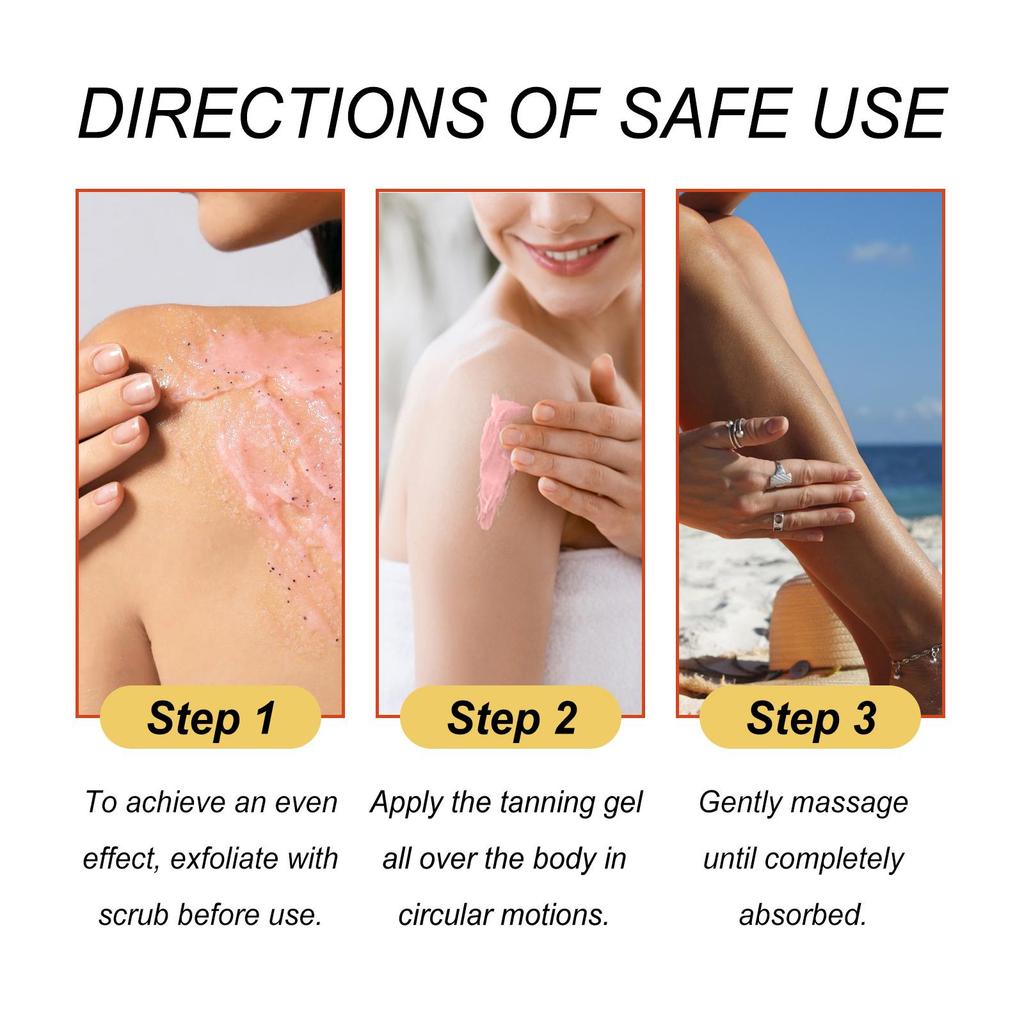 EELHOE Tanning Treatment Gel Summer Beach Seaside Quick Tan Bronze Natural Refreshing Moisturizing