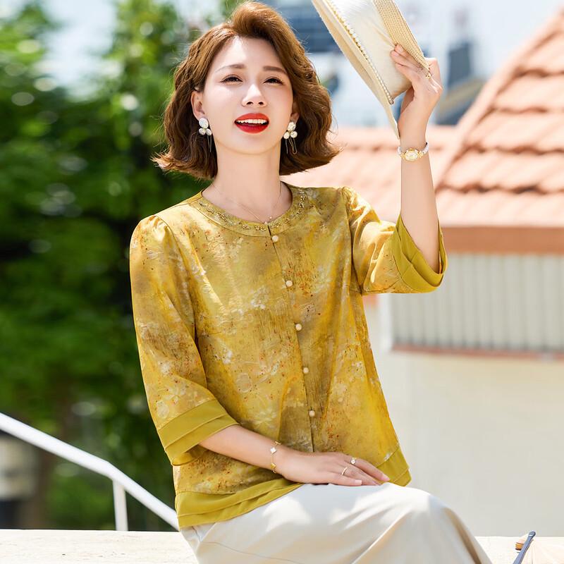 Pasit New Chinese Style Women s Summer Blouse 2XL
