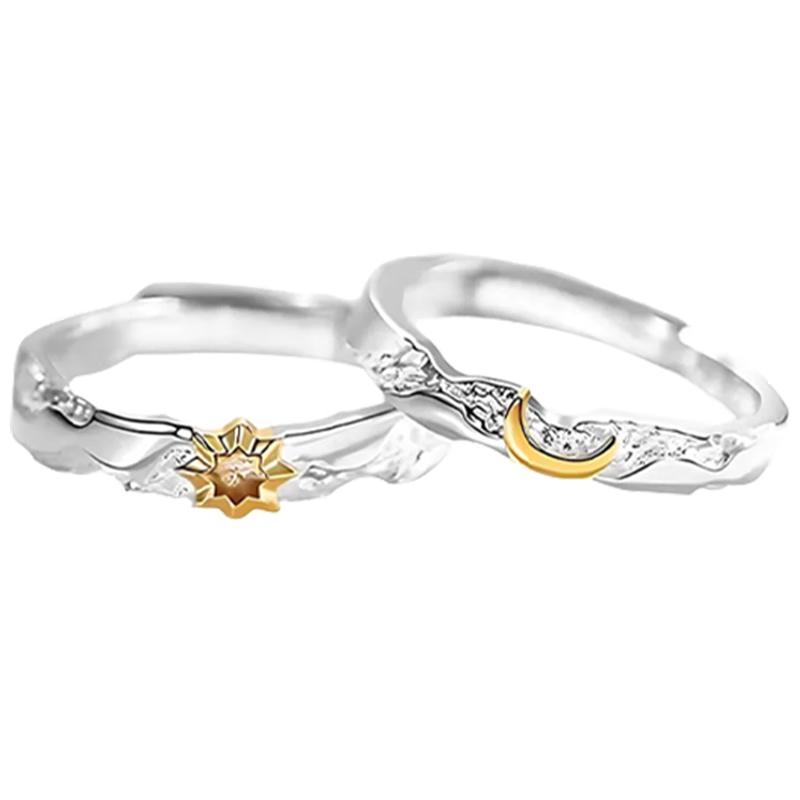 Sun & Moon Couple Matching Rings
