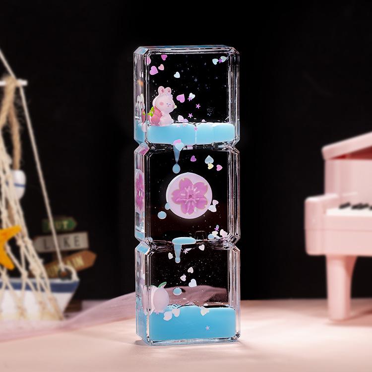 

Акрилова Пісочниця-Годинник з Пандою: Настільна прикраса «Рухомі піски» та Подарунок на день народження для дітей Oil Spot Series