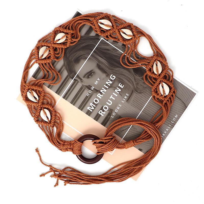 Rope White Woven Waist Belt For Summer Casual Women Accessory Fashion