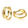 Metal Ring Hoop Gold [Berimo] Earrings, Allergy-friendly, Women's Earrings, Earrings, Zirconia, Simple, Stylish,