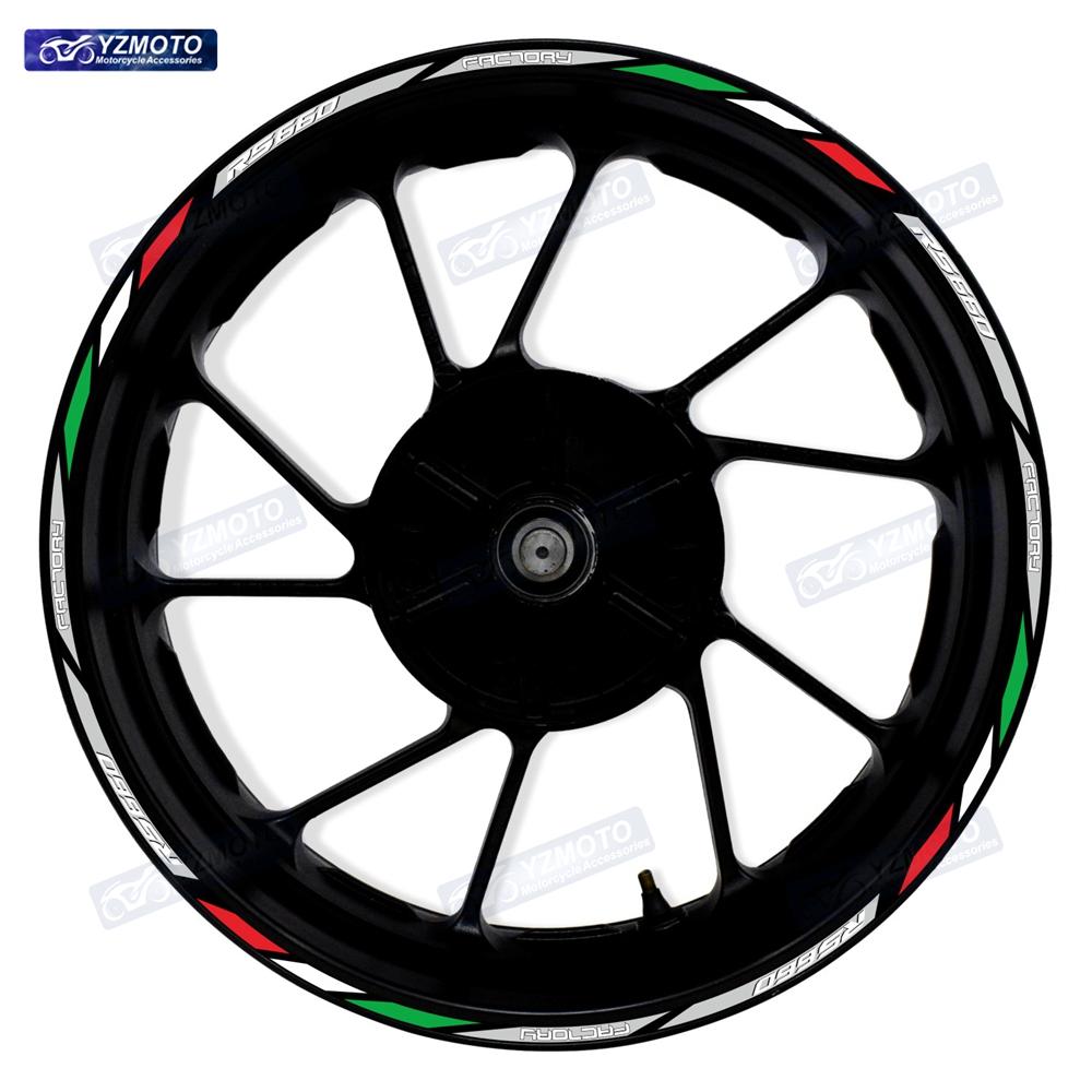 For RS660 RS 660 Motorcycle 17 Inch Racing Racing Wheel Stickers Car Reflective Rim Motorbike Bicycle Hub Tape Decal Sticker