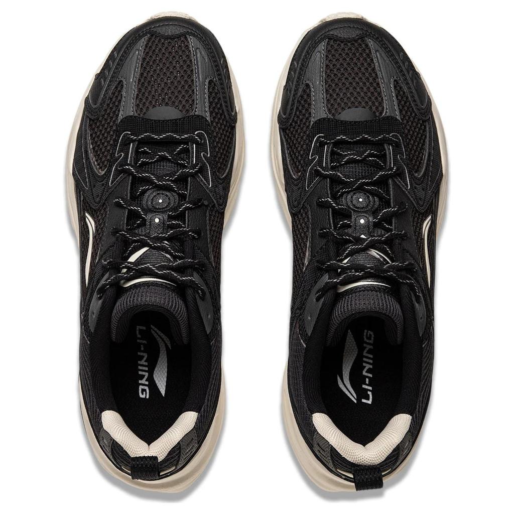 Li Ning Shooting Stars 2K Cushioning Slip Resistant Abrasion Resistant Support Low top Chunky Sneakers Men's Black AGCU329-2