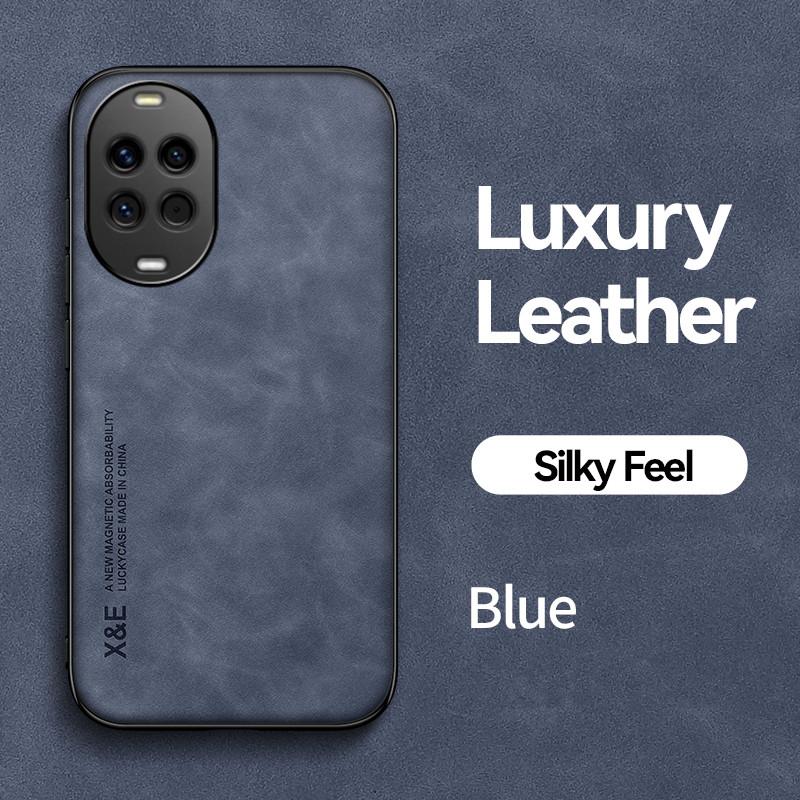 For Huawei Nova 15 14 13 12 11 Pro Ultra Car Magnetic Leather Texture Case For Huawei Nova 12s 12 ES Shockproof Protective Cover