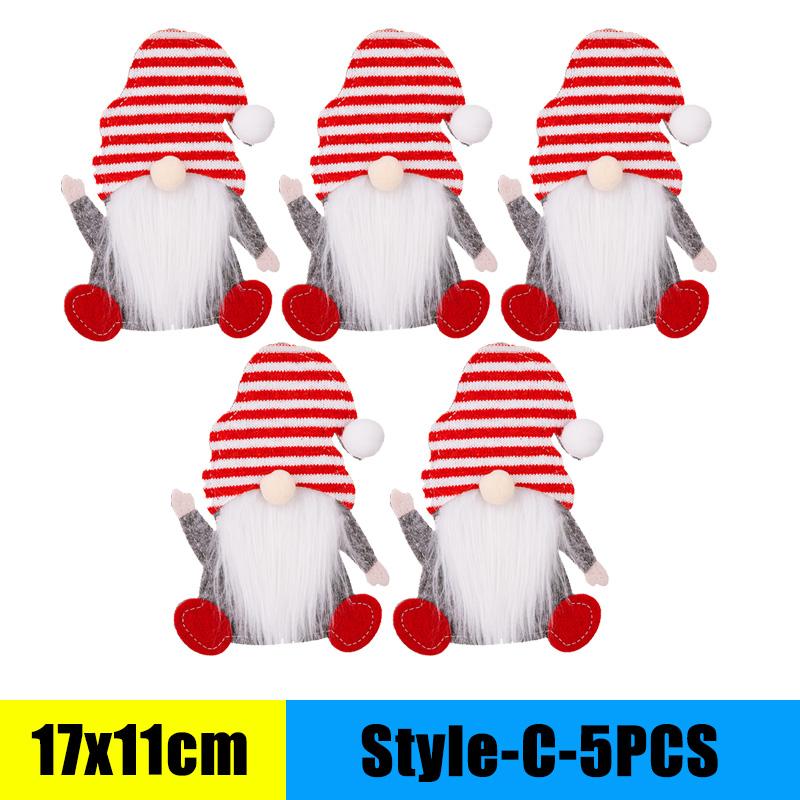 Christmas Cutlery Holder Knife and Fork Pocket Bag Cutlery Cover Star Tree Elk New Year Christmas Party Dinner Table Decoration