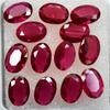 Natural Red Ruby Oval Cut 6 Pcs 7x5 Mm Lot Certified Vintage Jewelry Gemstone