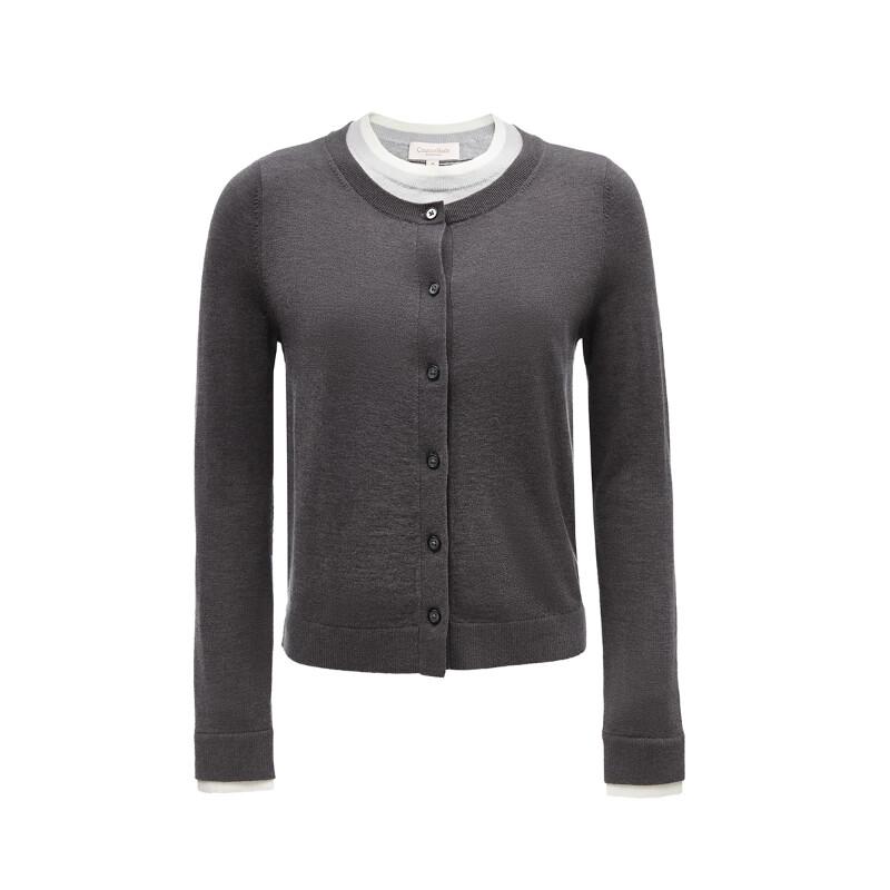 Veromoda Faux Two-Piece Color-Block Knit Sweater