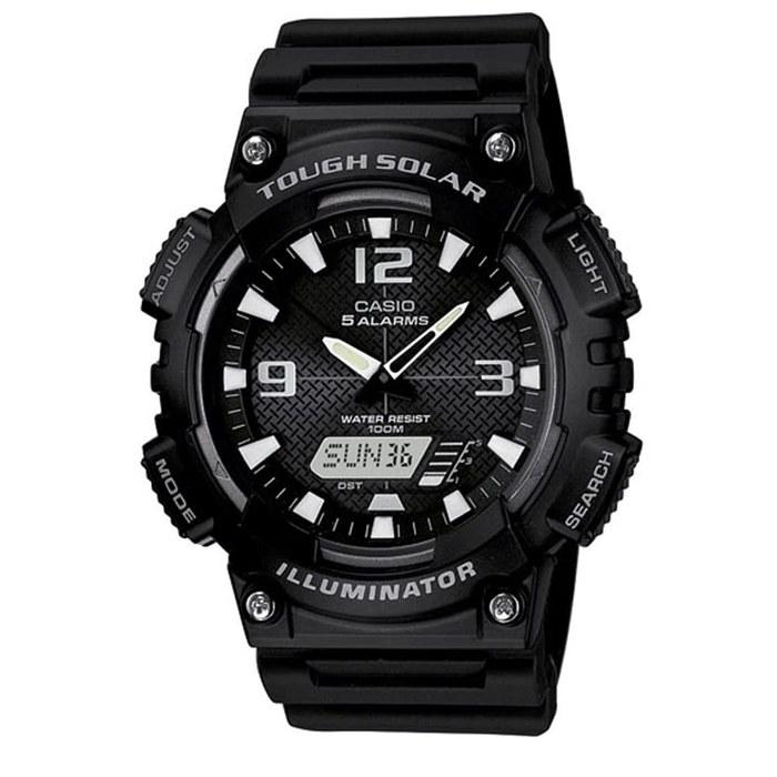Casio Tough Solar Analog-Digital Quartz Watch AQ-S810 Series Men s (Black AQ-S810W-1AV)