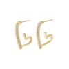 Elegant Heart Stud Earrings for Women: 2024 Trend, Light Luxury Design, High-End Temperament Hoops