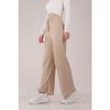 Women's Cream Camisole Combed Cotton Trousers
