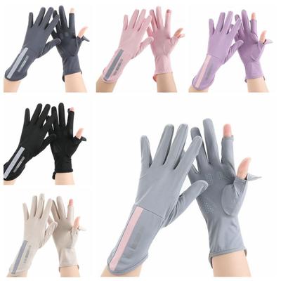 Rękawiczki jeździeckie chroniące przed słońcem z jedwabiu lodowego Anti-UV Letnie rękawiczki do jazdy samochodem Kobiety Rękawiczki z filtrem przeciwsłonecznym Panie