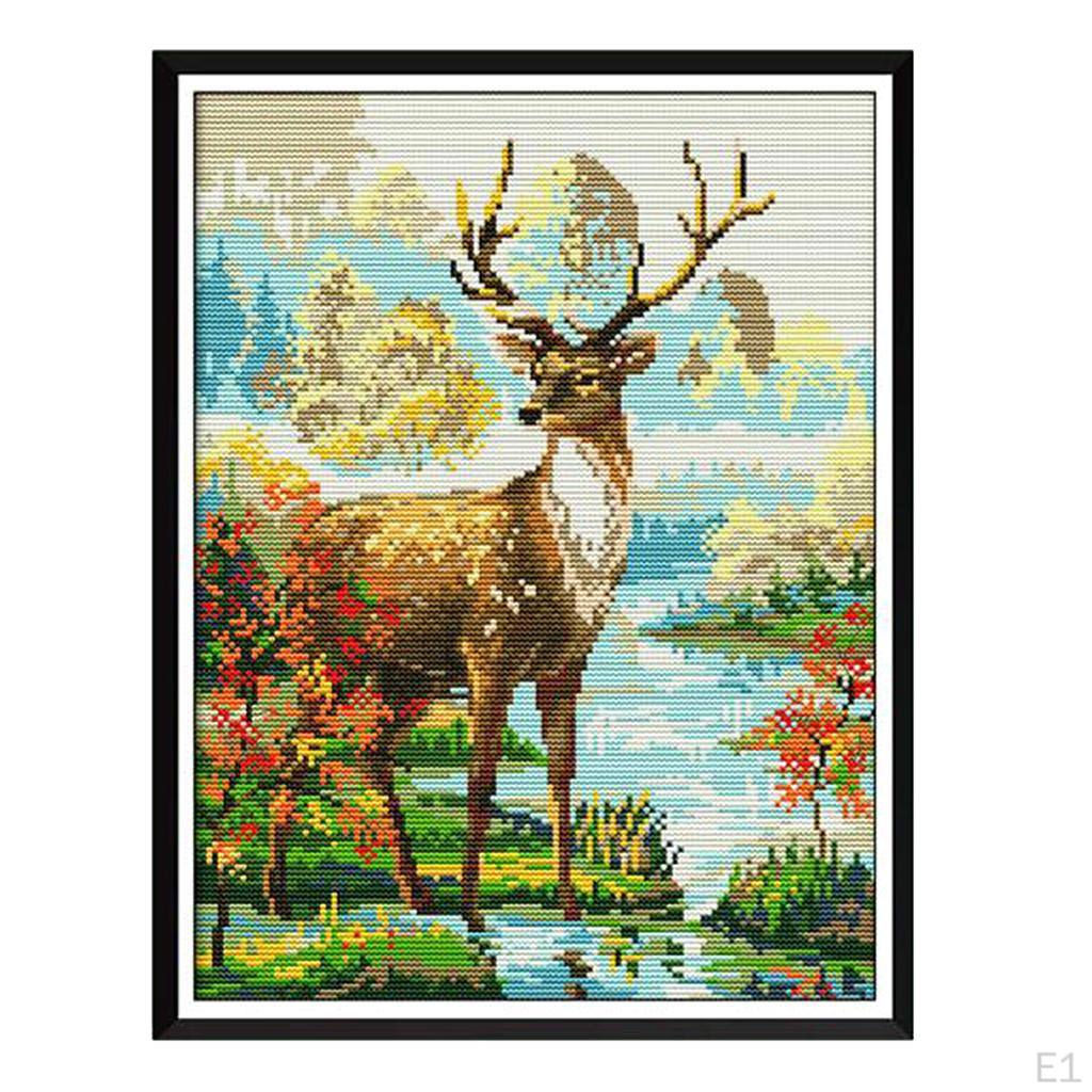 Stitch Stamped Kits -Stitching Pattern for Home Wall Decor, 14CT Pre-Printed Patterns Embroidery