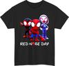 Red Nose Day Cartoon Superhero Kid's Gift T-Shirt, Cartoon Lover GIft Tee