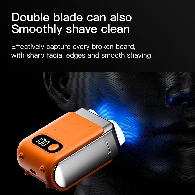 Xiaomi 2025 Mini Electric Smart Shaver Dual Blade Household Car Shaver Digital Display Rechargeable Shaver Powerful Beard Trimmer Tool