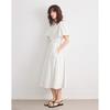 Demana Summer Breathable Striped V-Neck Waist-Knot Midi Dress