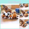 Adorable Peluche Panda Réversible Sac Raton Laveur Doux Porte-clés Accessoire