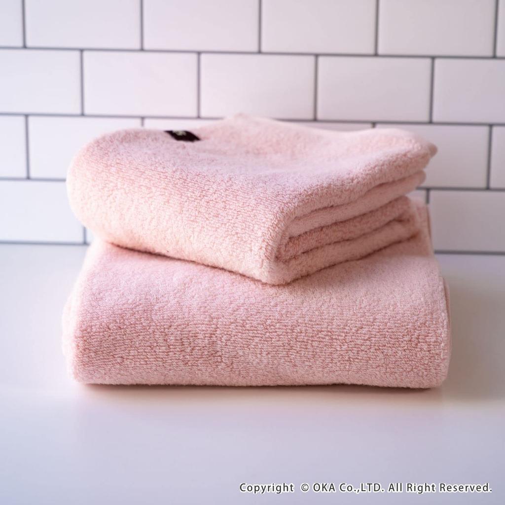 Oka PLYS Will Mini Bath 46cm x White Towel, Approx. 100cm,