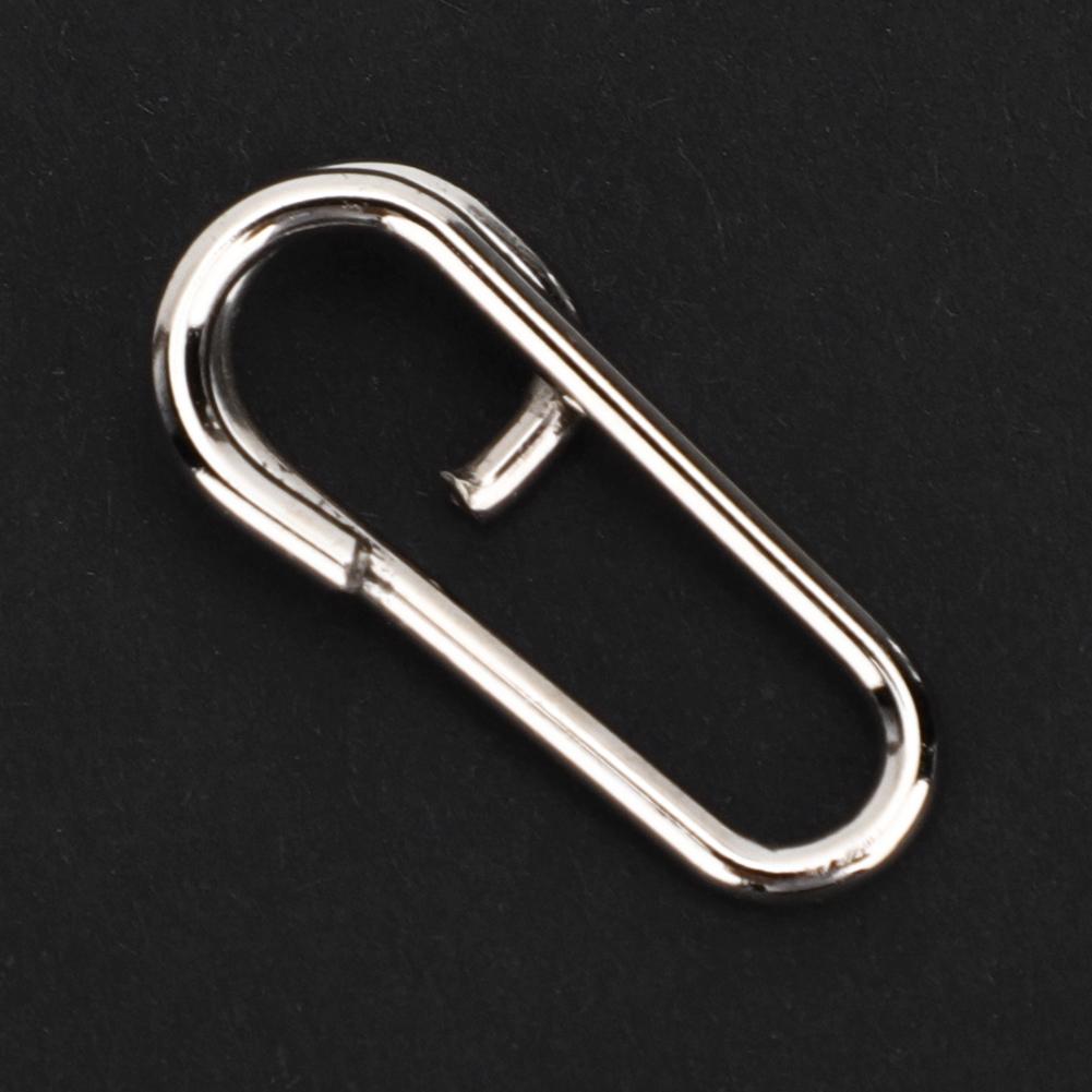 50PCS Powerful Oval Stainless Steel Fishing Clips Snaps Connector Interlock Accessories