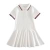 Exquisite Girls' Summer Cotton Polo Dress - Academy Style Princess Dress School Uniform