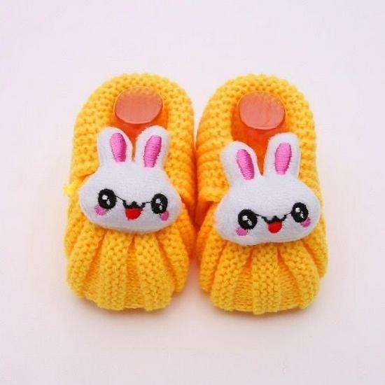 Scarpine da Bambino in Lana Lavorate a Maglia a Mano per Primavera e Autunno (0-6 mesi)