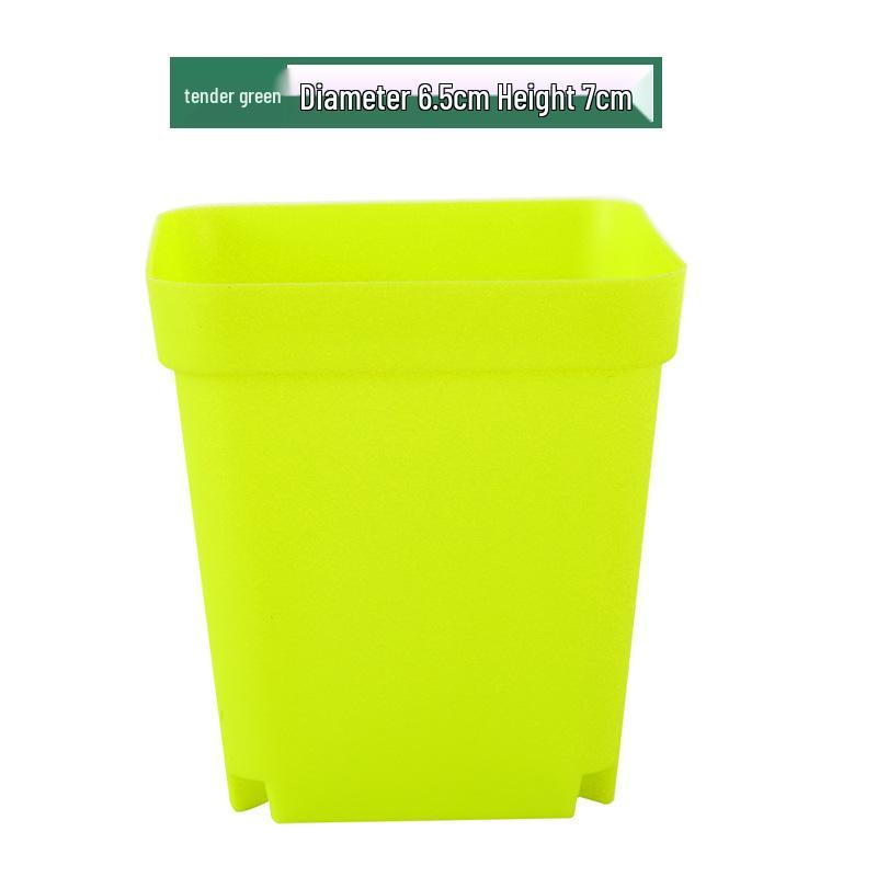 7cm Thickened Small Square Candy Color Flower Pot for Succulents