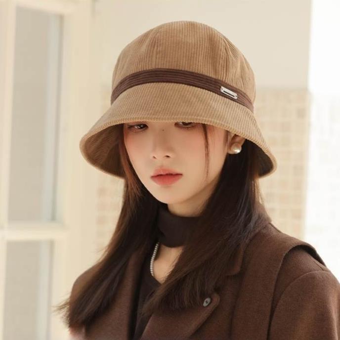 New Corduroy Bucket Hat Ladies Hat Autumn and Winter Basin Hat