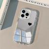 Cute Love Heart Pattern Phone Case For iPhone 17 11 12 13 14 15 16 Pro Max XS XR 7 8 Plus Make Up Mirror Shockproof Luxury Funda