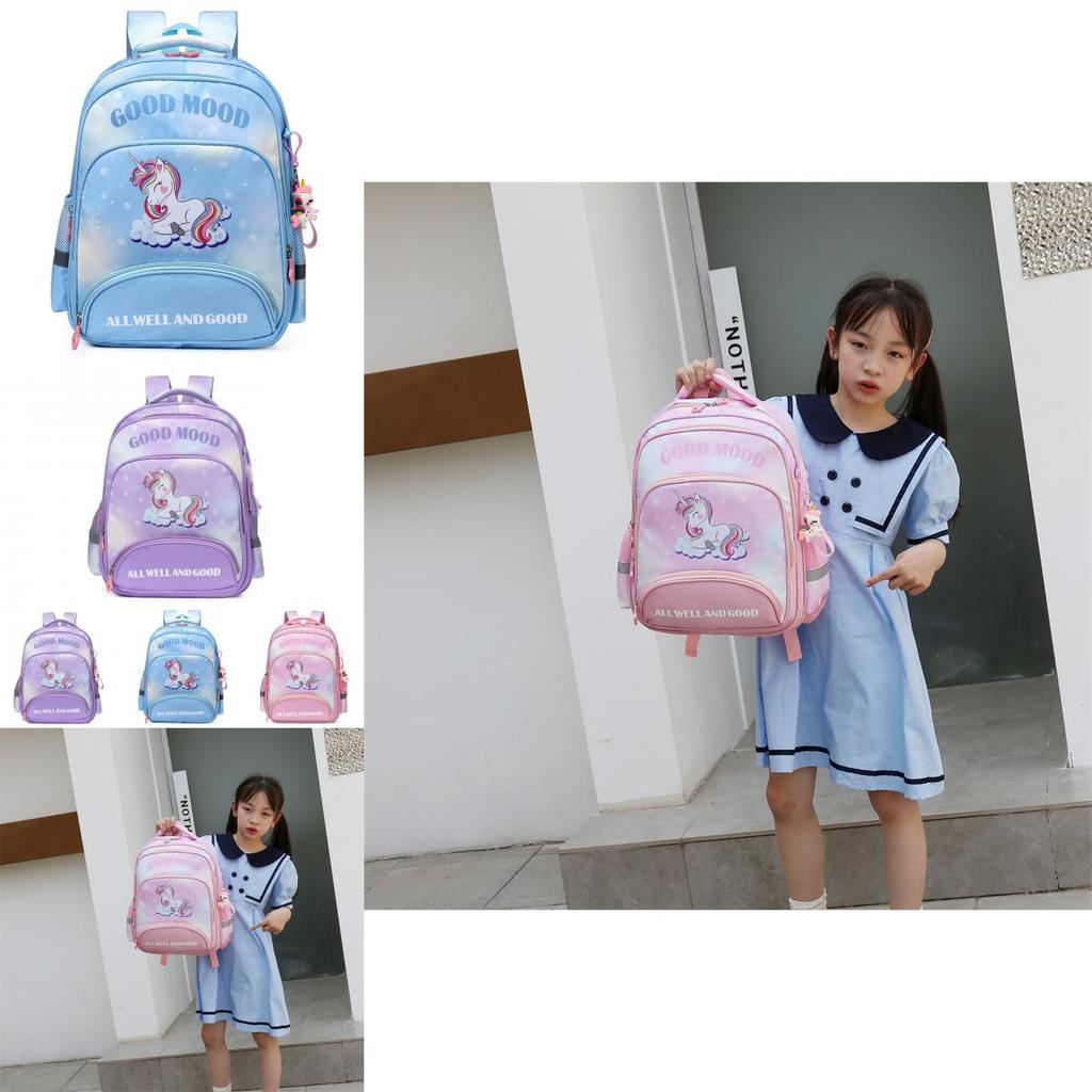 Spacious And Breathable Unicorn Cartoon Backpack For Kids Ideal For School Use